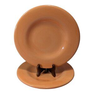 Hausenware Set Of 2 Coral Peach Salad Dessert Plates  8 3/4” Replacement